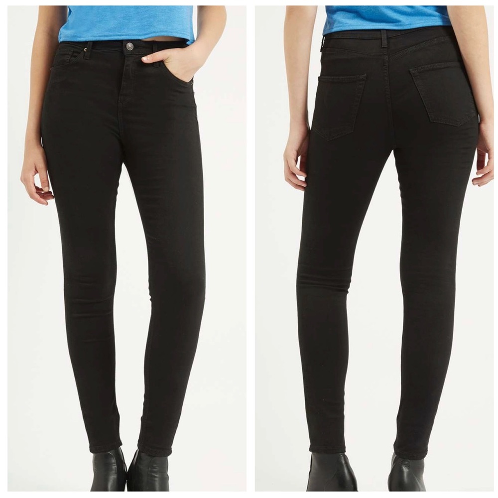 Topshop Jamie jeans black Sz 30 8 (y14)